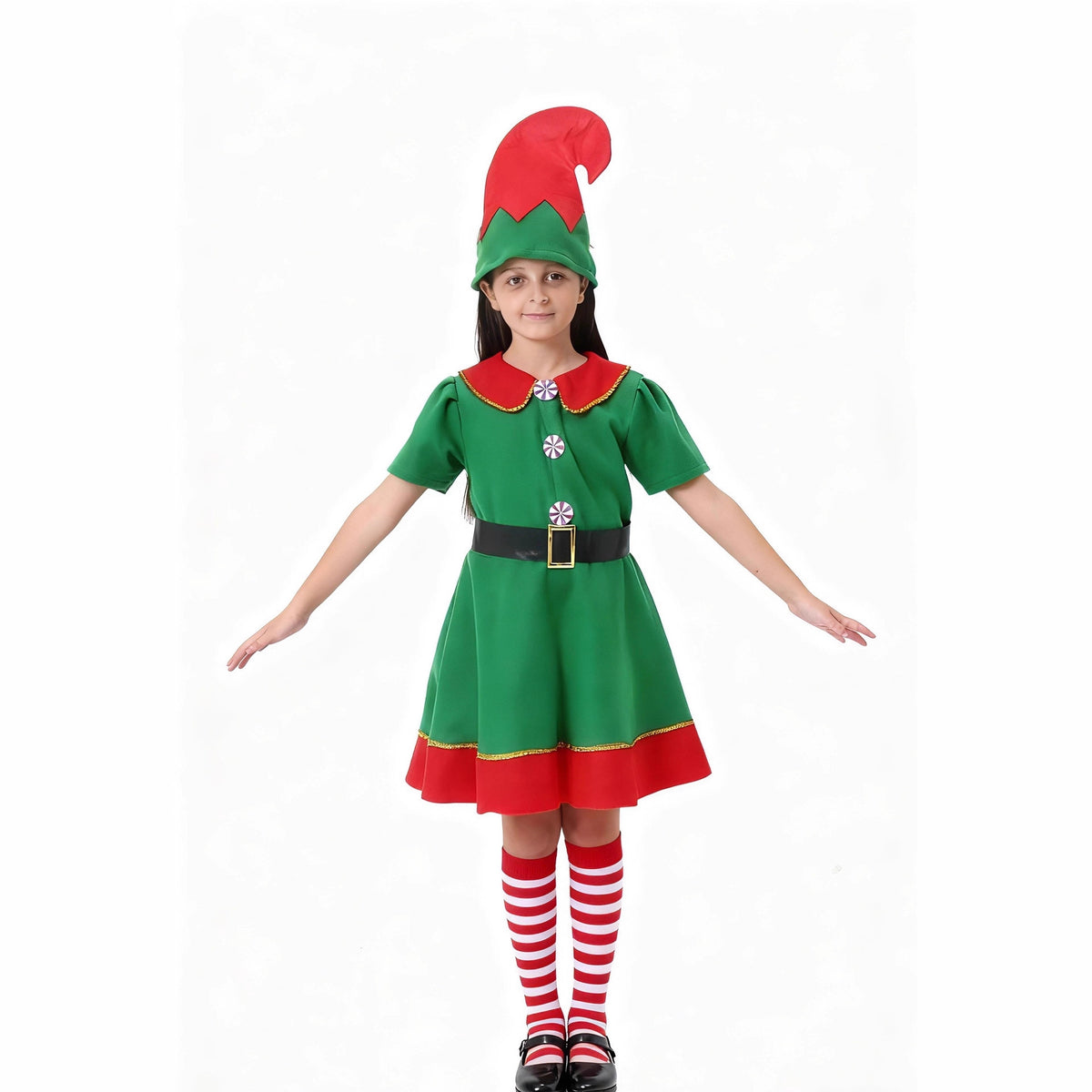 Déguisement lutin de Noël fille – vue 4