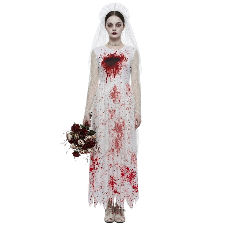 Robe de mariée fantôme ensanglantée