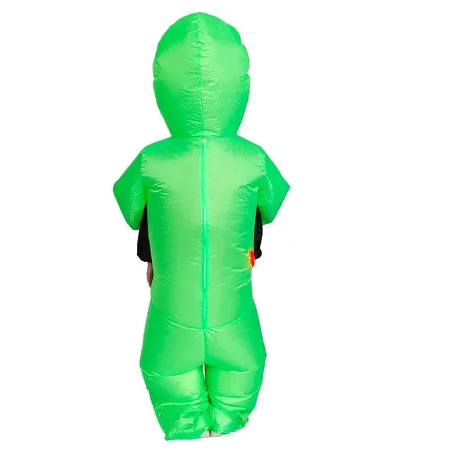 Déguisement gonflable alien vert – vue 4