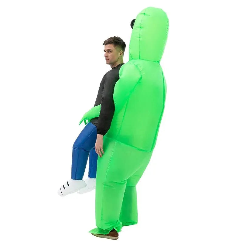 Déguisement gonflable alien vert – vue 2