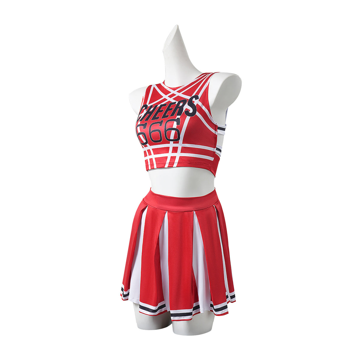 Déguisement pom-pom girl rouge – vue 2