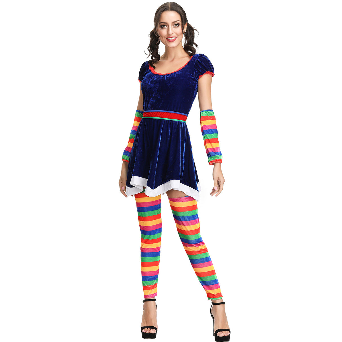 Robe de clown rayée arc-en-ciel – vue 6