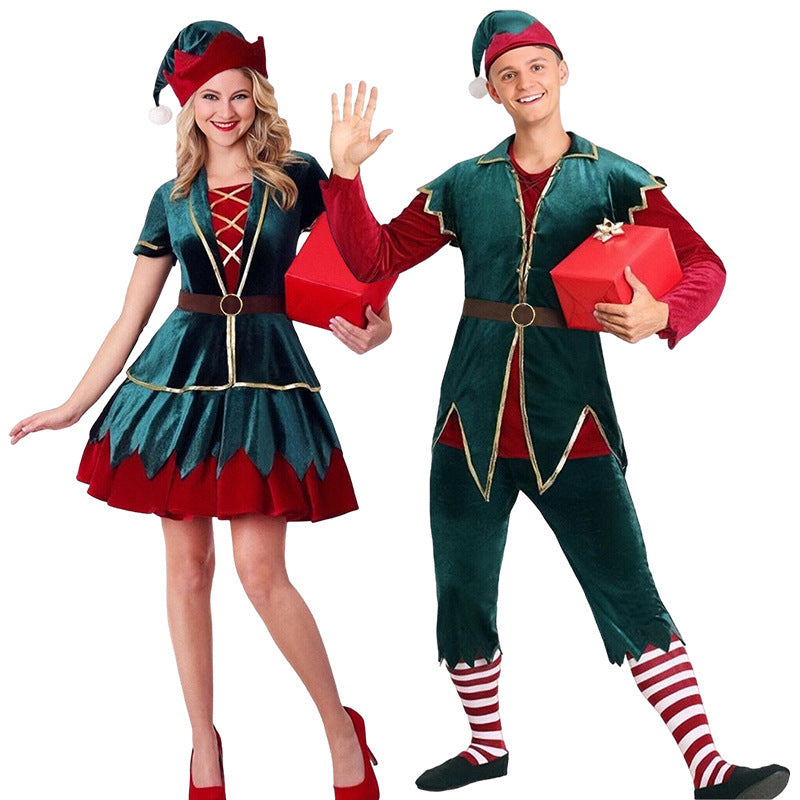 Déguisement lutin de Noël couple homme et femme
