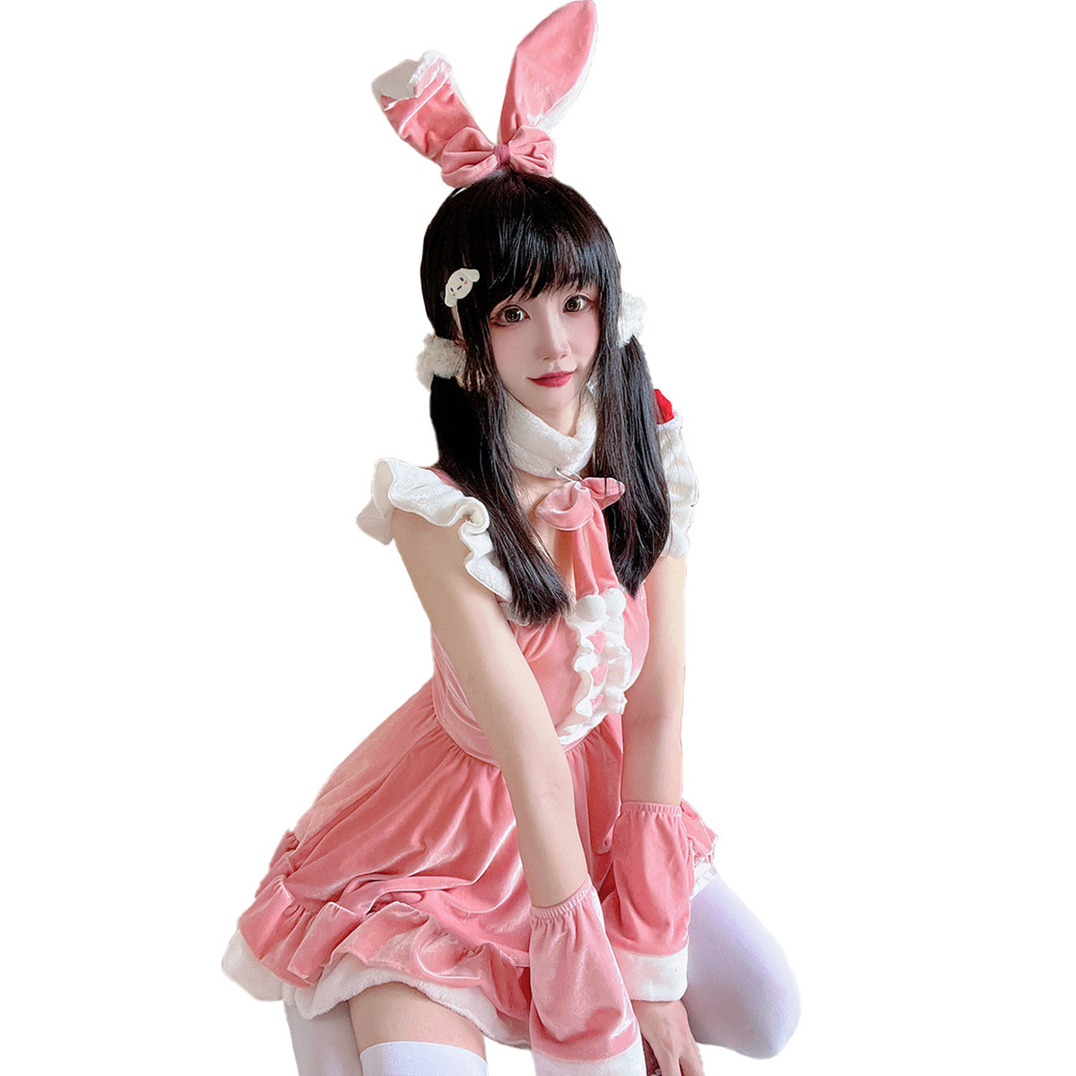 Robe lapin rose ou rouge, vue 5