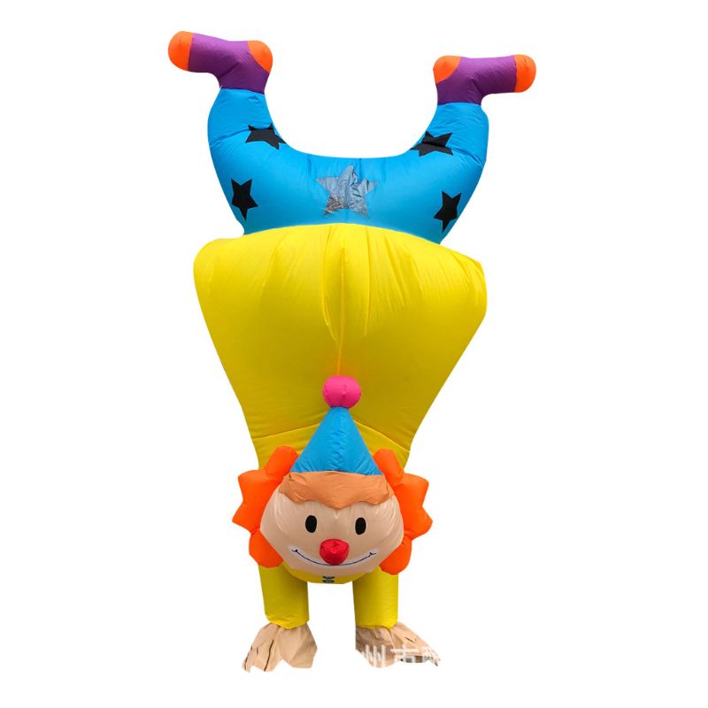Déguisement gonflable clown la tête en bas
