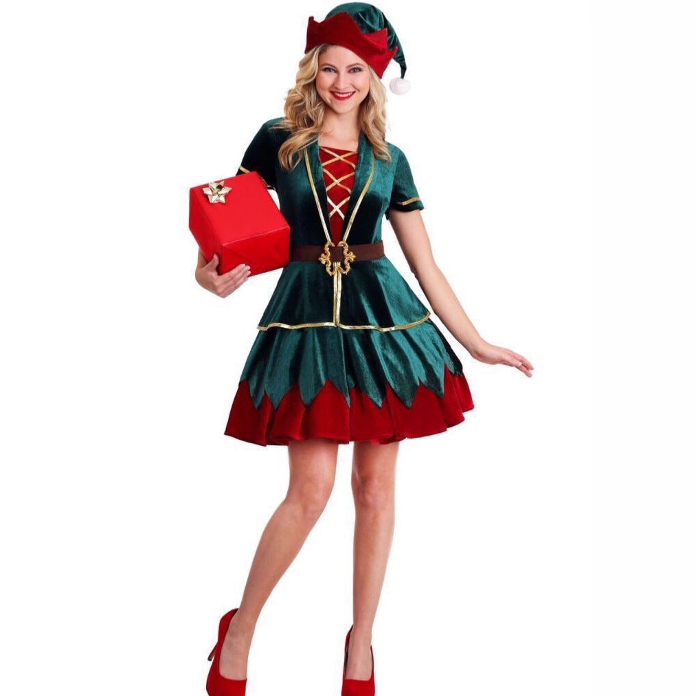 Déguisement lutin de Noël couple – vue 2