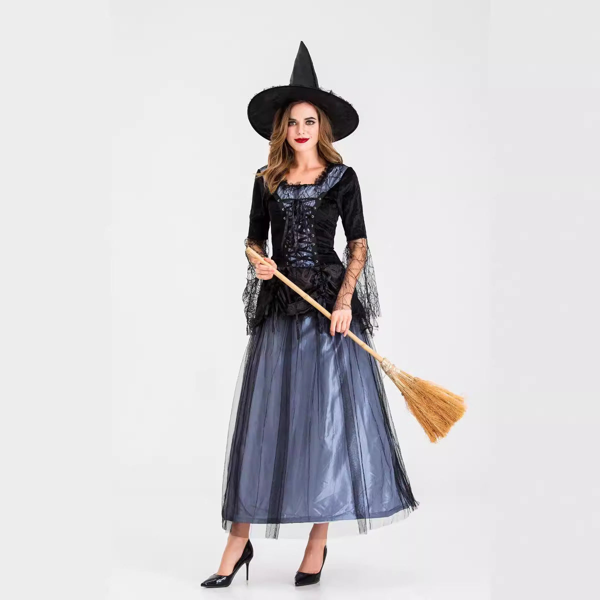 Robe de sorcière longue avec chapeau, vue 3