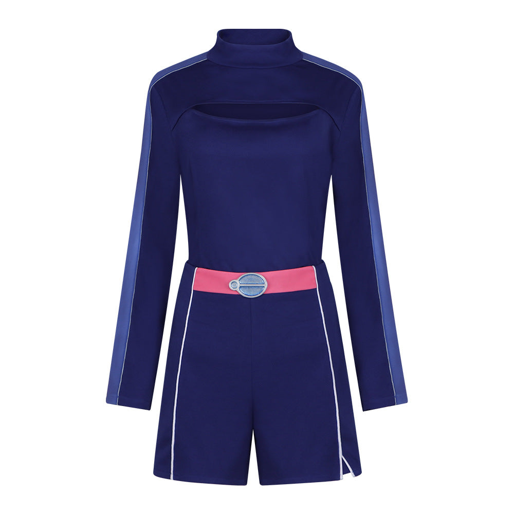 Déguisement pom-pom girl zombie bleue – vue 5