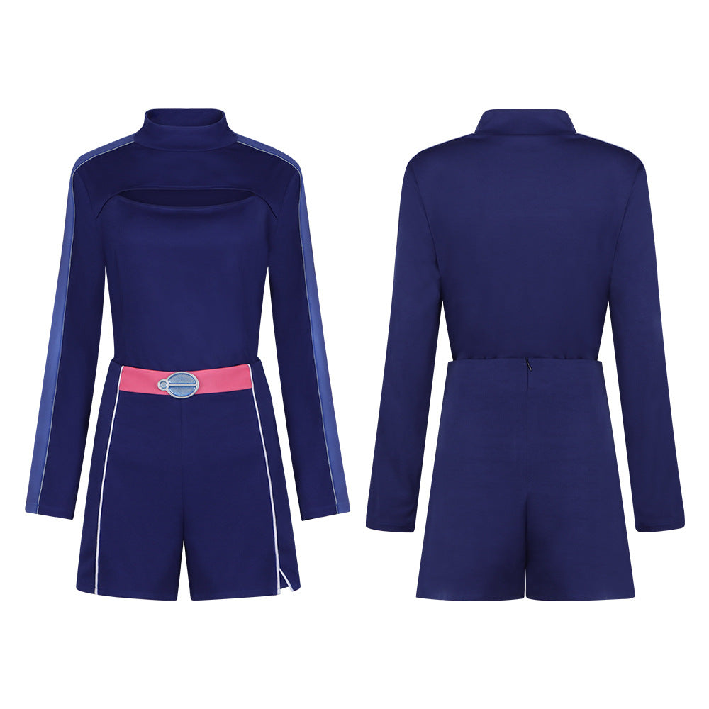 Déguisement pom-pom girl zombie bleue – vue 2