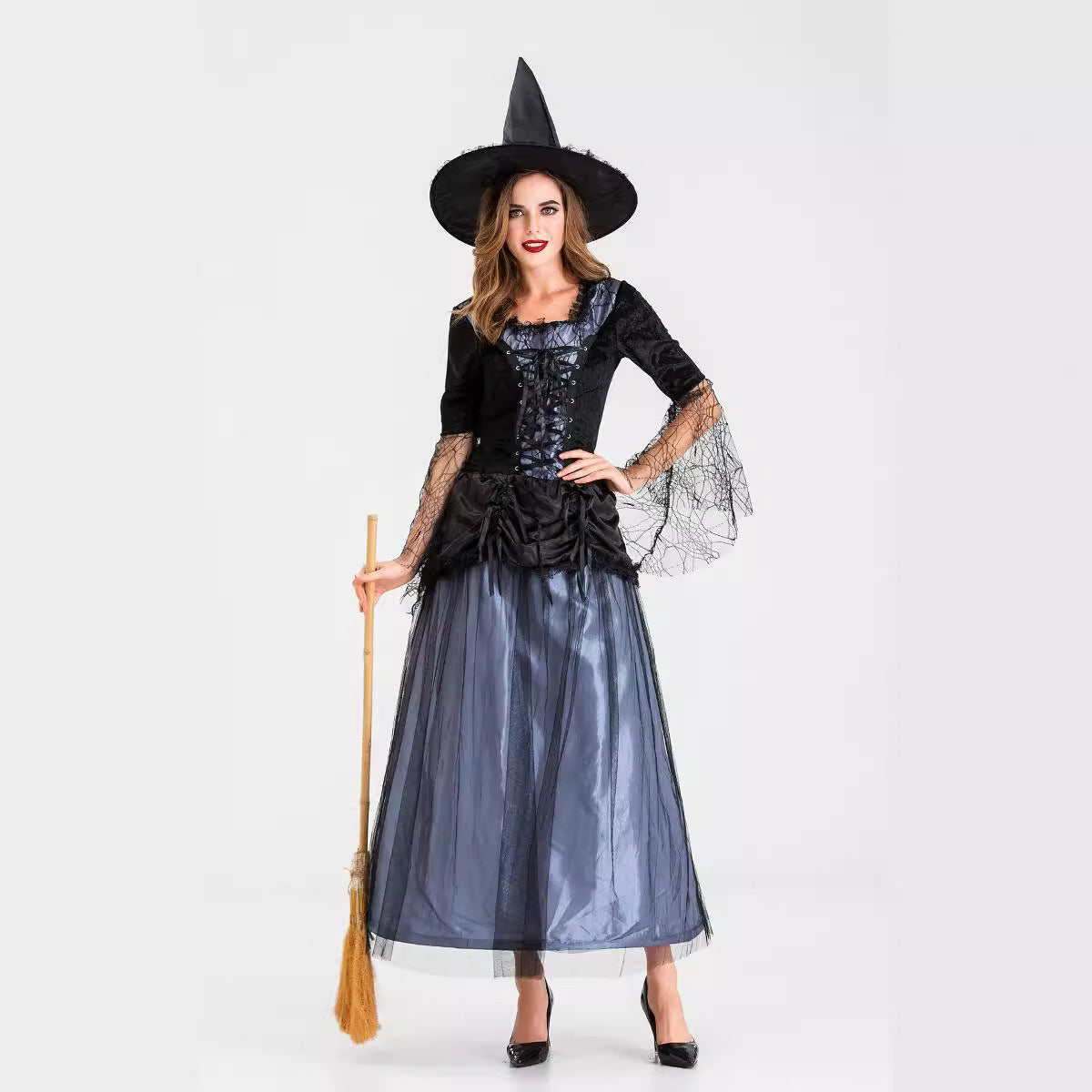 Robe de sorcière longue avec chapeau, vue 2
