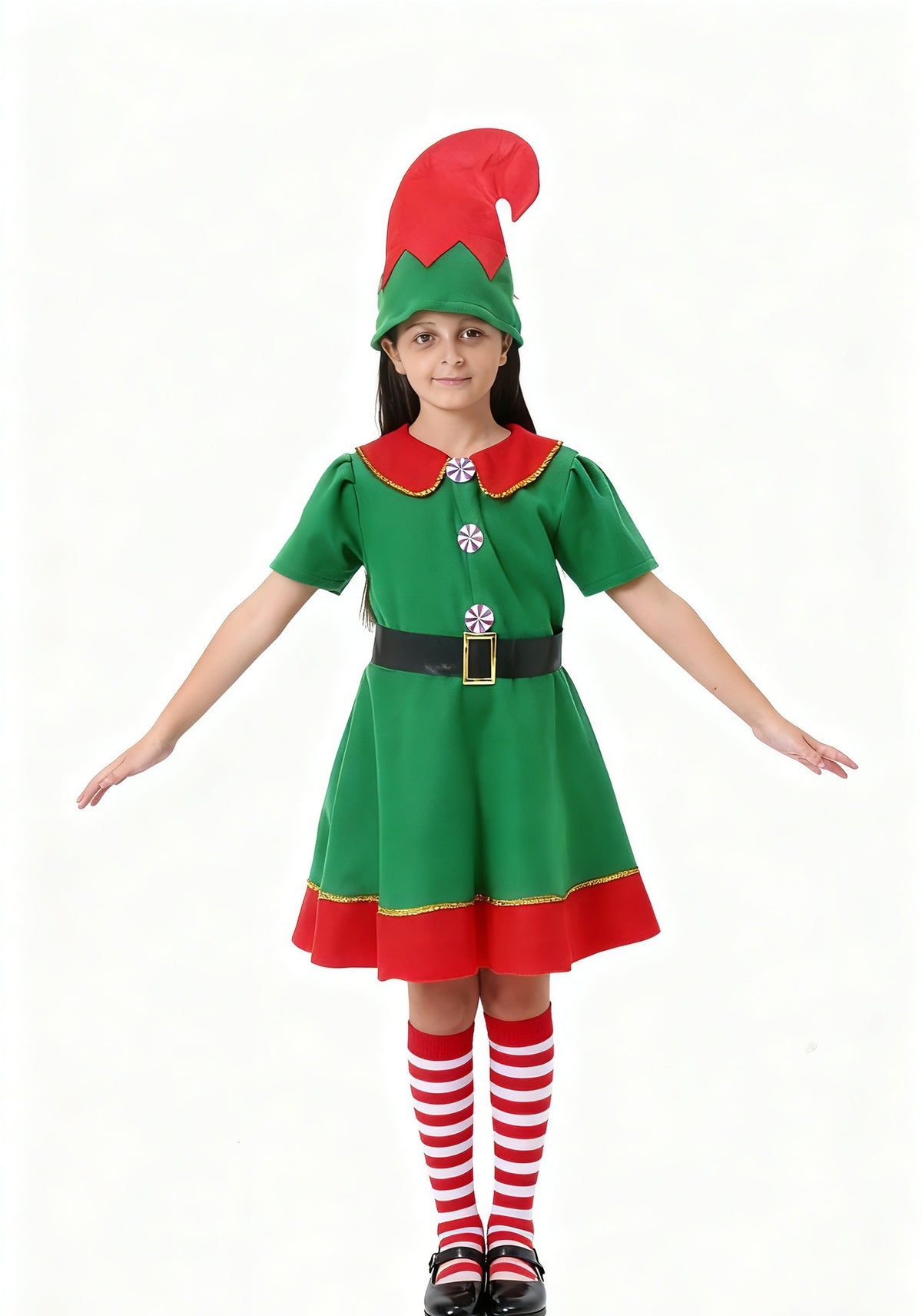 Déguisement lutin de Noël fille – vue 6