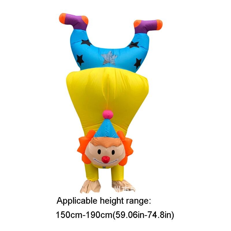 Déguisement gonflable clown la tête en bas, vue 6