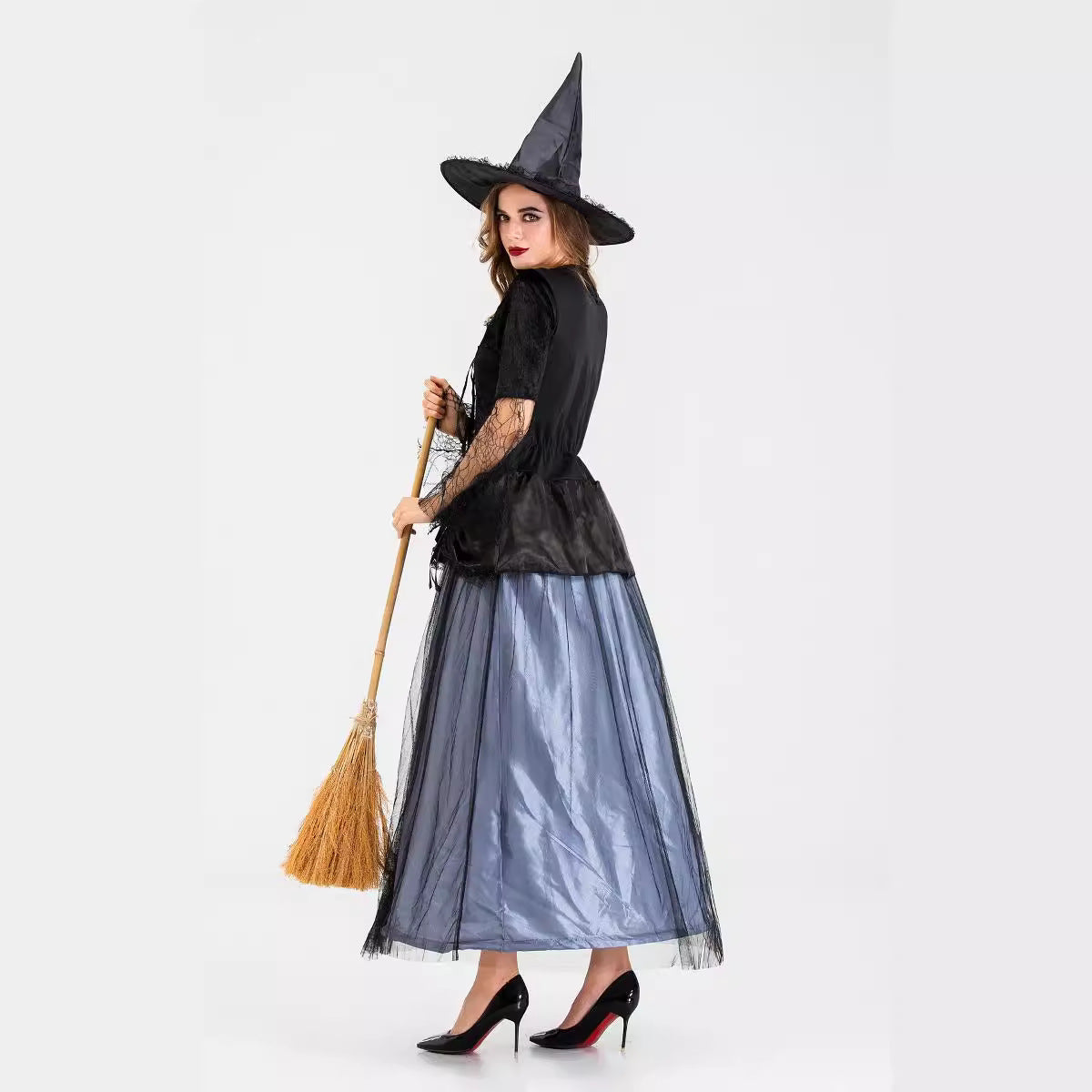 Robe de sorcière longue avec chapeau, vue 4