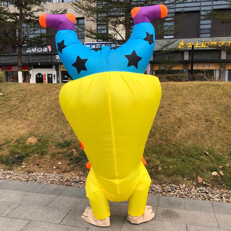 Déguisement gonflable clown la tête en bas, vue 4