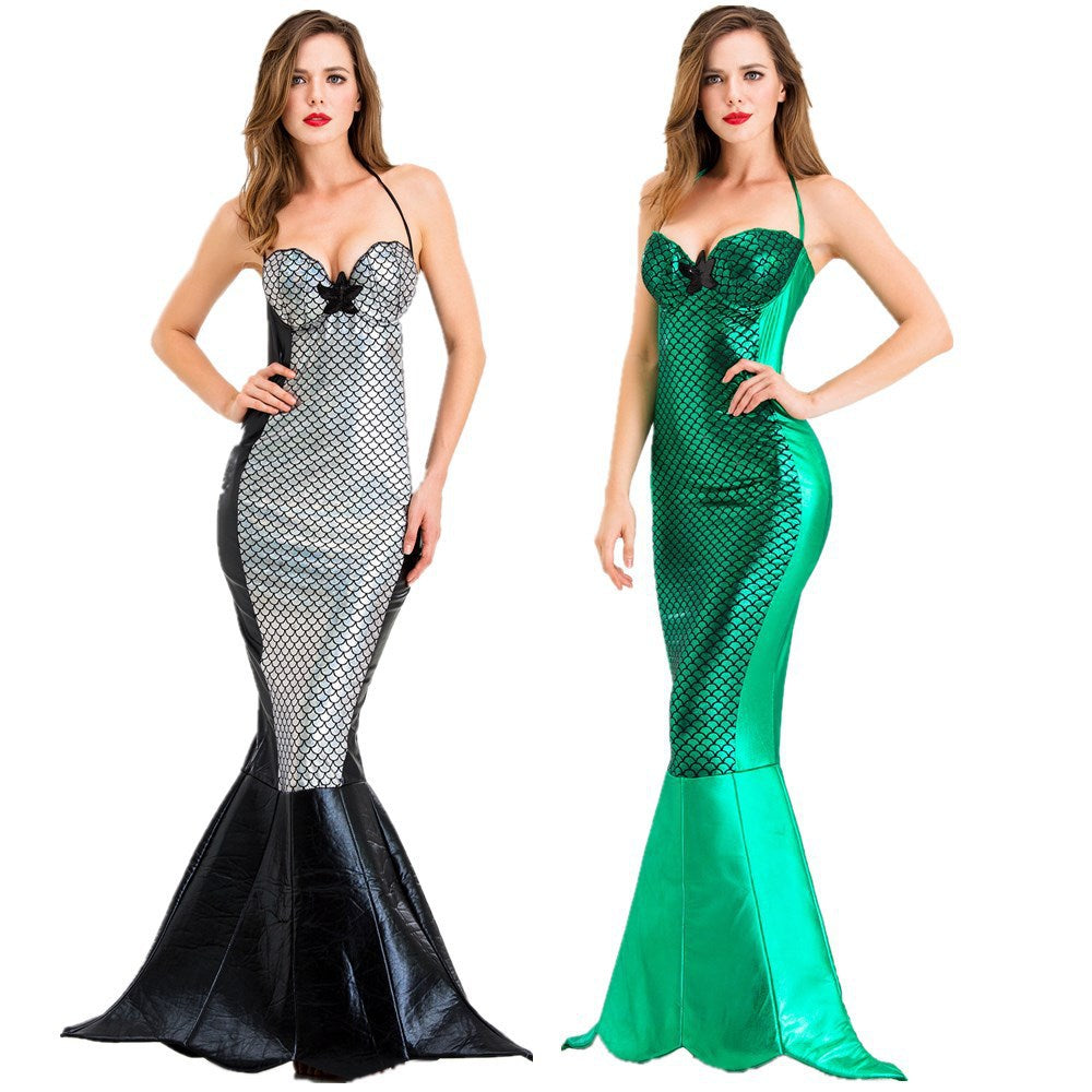 Robe de sirène sexy verte ou noire, vue 5
