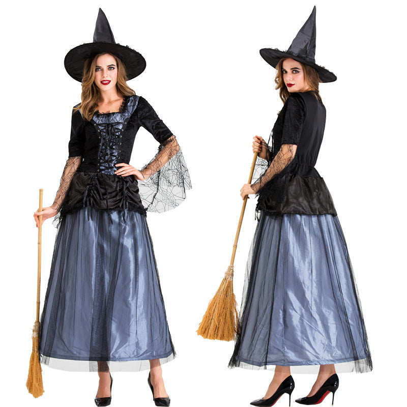 Robe de sorcière longue avec chapeau
