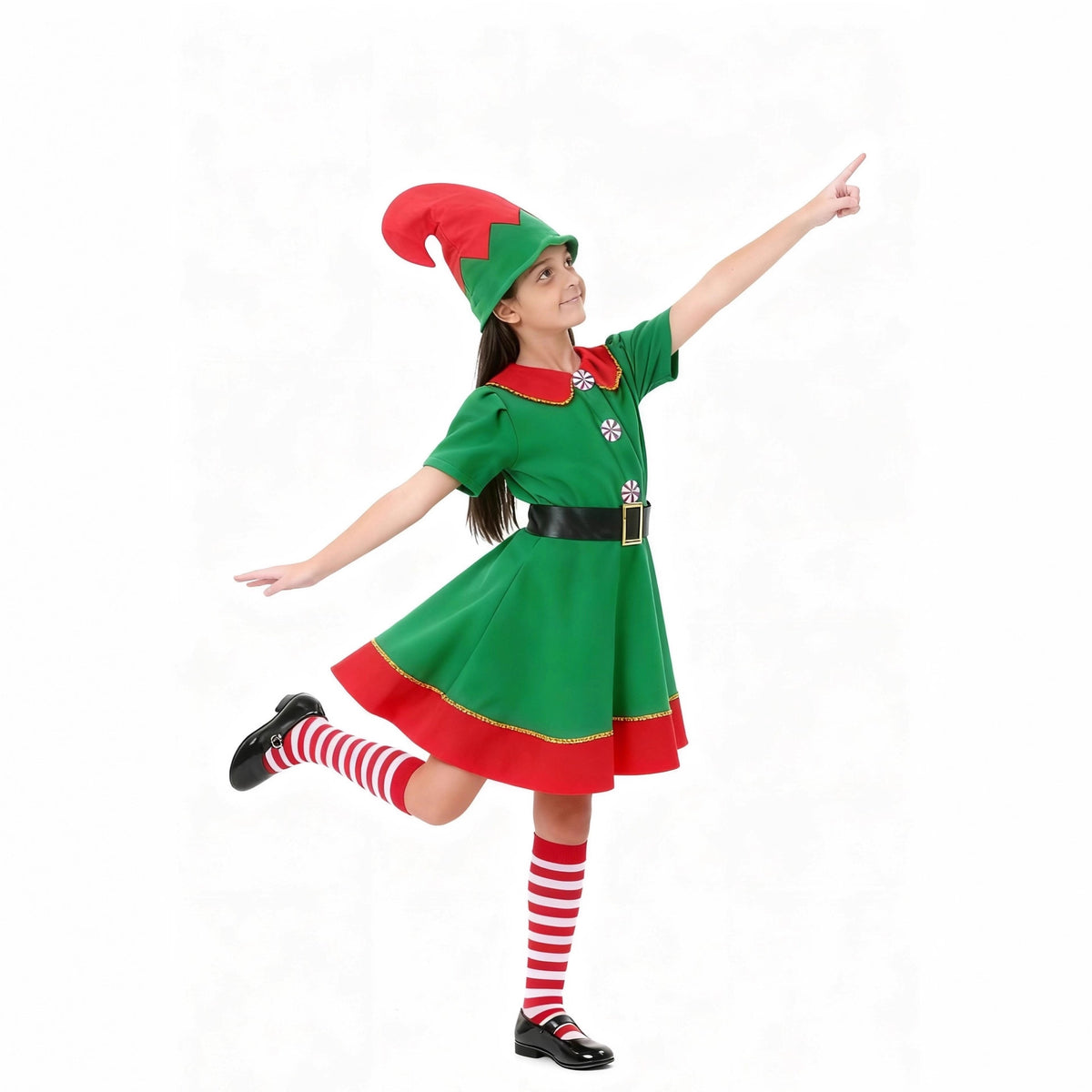 Déguisement lutin de Noël fille – vue 5