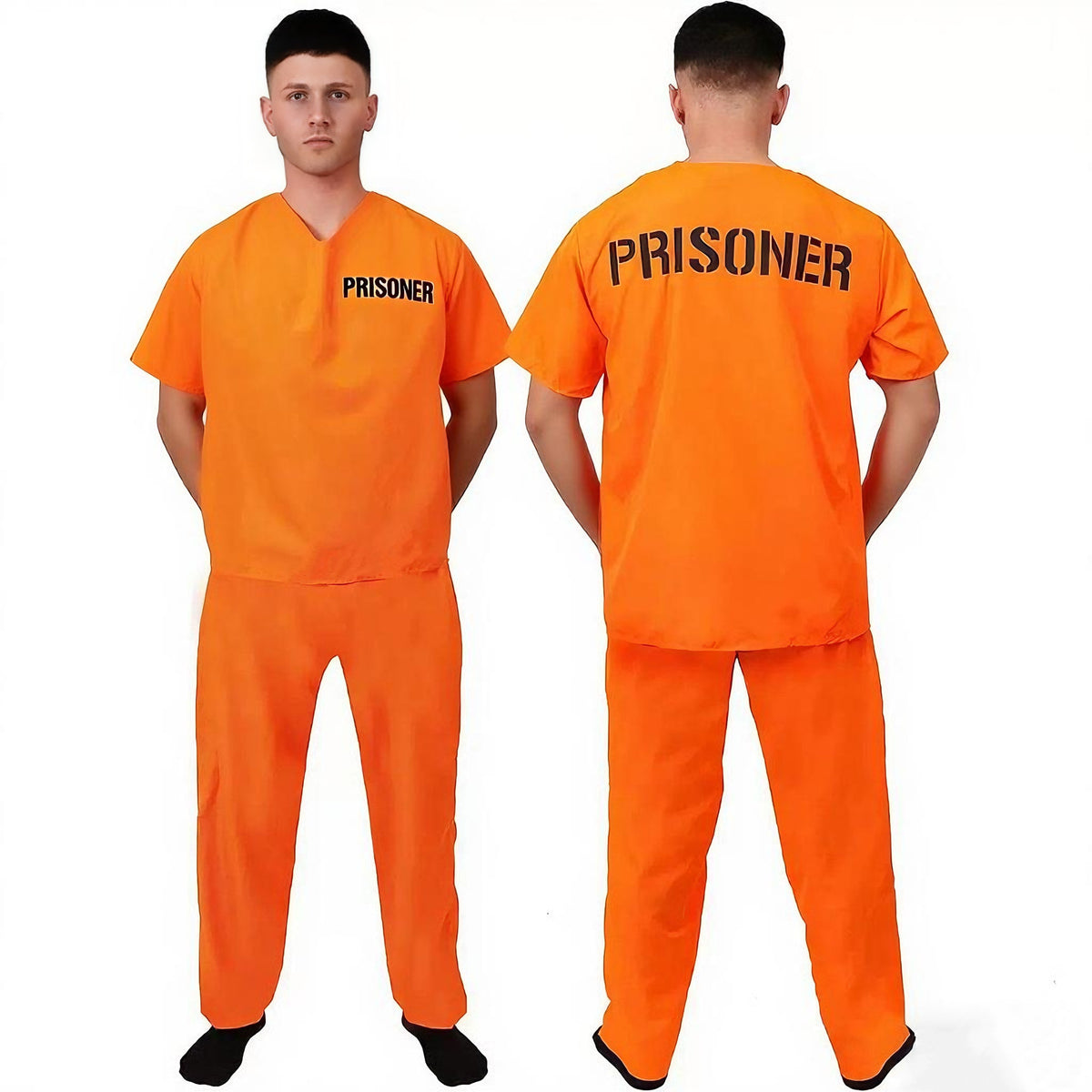 Déguisement prisonnier orange – vue 3