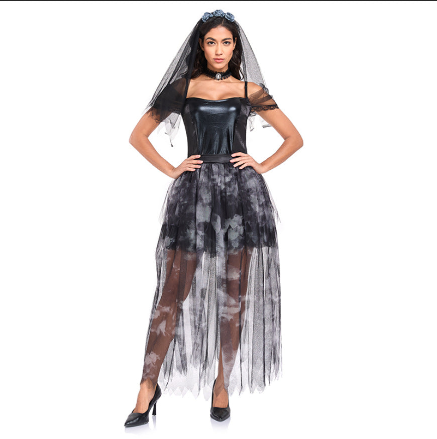 Robe de mariée vampire noire, vue 4