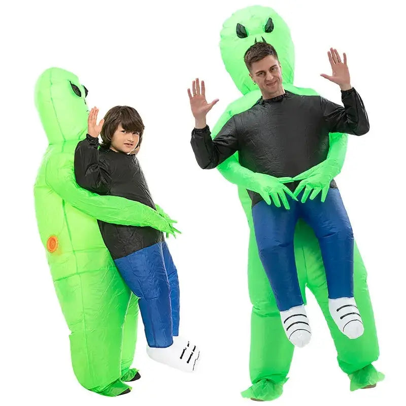 Déguisement gonflable alien vert adulte