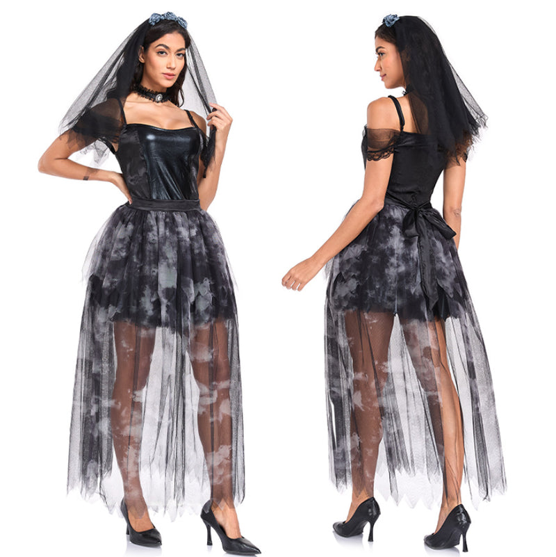 Robe de mariée vampire noire